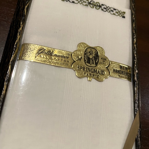 Vintage boxed Handkerchiefs Hankies Springmaid pkg of 3 - Picture 3 of 4